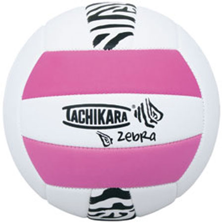 Tachikara Sof-Tec Pink Zebra Volleyball